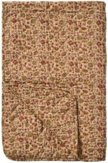 Ib Laursen Decke Quilt Tagesdecke Überwurf 180x130cm Rot Orange Blumen 07914-00