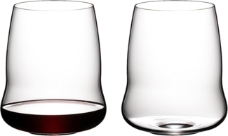 Riedel SL Stemless Wing Cabernet Sauvignon, 2er Set, Rotweinglas, Weinglas, Rotwein Glas, Kristallglas, 6789/0
