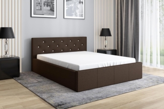 Polsterbett SKIDI , Braun 16, 90 x 200