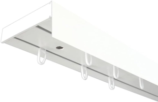 SN DECO GROUP Gardinenschiene Vorhangschiene SH (1) mit Blende 5 cm, 2-läufig, Fixmaß, mit Bohren, verschraubt, Kunststoff