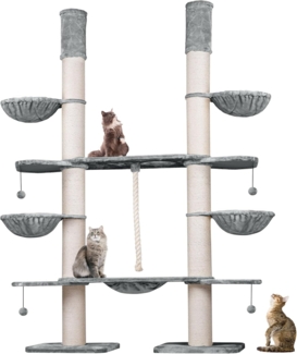 Happypet Kratzbaum, HAPPYPET XXL Kratzbaum für große Katzen 280cm hoch