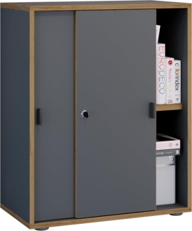 VCM Büroschrank Salia 920733 Anthrazit H. 74 x B. 60 x T. 37 cm