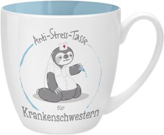 GRUSS & CO Anti-Stress-Tasse Motiv "Krankenschwester" | Tasse mit Spruch, 45 cl, New Bone China | Geschenk Danke | 45494