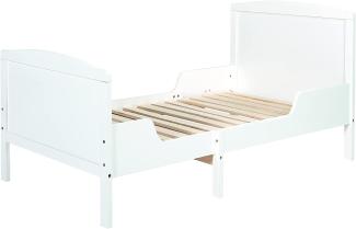 Kinderbett mitwachsend 137–207cm + Lattenrost Bettgestell Kinder Bett weiß