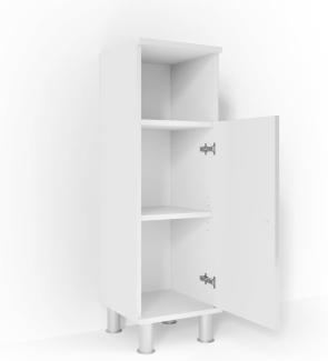 VICCO Midischrank FYNN 95 x 30 cm Weiß Hochglanz - Badezimmerschrank Badschrank Schrank Badregal