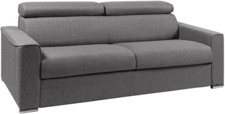 Vente-unique - Schlafsofa 4-Sitzer - Liegefläche mit Lattenrost: 160 cm - Matratzenhöhe: 18 cm - Stoff - Grau - VIZIR