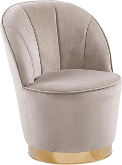 Sessel Samtstoff beige ALBY