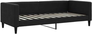 vidaXL Tagesbett Schwarz 90x200 cm Stoff 353985