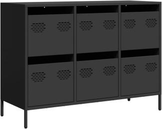 Sideboard Schwarz 101,5x39x73,5 cm Kaltgewalzter Stahl 851262