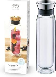 Alfi 2427020075 Karaffe Flowmotion, Borosilikat-Glas Doppelwandig 0,75 L