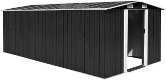 vidaXL Gerätehaus 257x489x181 cm Metall Anthrazit 143350