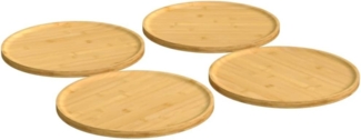 vidaXL Pizzateller 4 Stk. Ø32x1,5 cm Bambus 352769