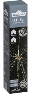 Dehner LED-Lichterkette LED-Ball, 200 LEDs, warmweiß, Ø 50 cm
