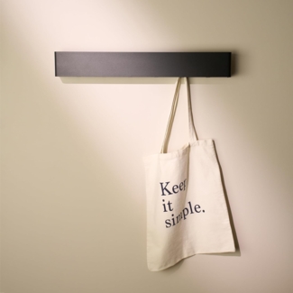 Designfabrik Hamburg Garderobenleiste, Wandgarderobe aus Metall, Garderobenhaken verdeckt