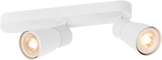 SLV PURI 2.0 Dome, Wand- und Deckenaufbauleuchte, asymmetrisch, 2 x max. 6W GU10, weiß - Wand- und Deckenleuchten