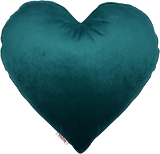 beties Dekokissen Samt&Sonders, Herz Kissen gefüllt petrol
