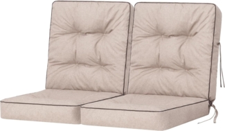 Bjird Bankauflage Venus 50 cm, 60 cm, 100 cm, 120 cm, 150 cm, 180 cm, (2 St), für Gartenbank und Hollywoodschaukel