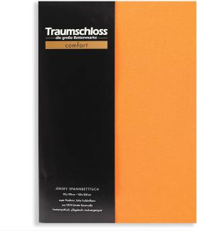 Traumschloss Comfort Jersey Spannbettlaken mandarine 180-200x200