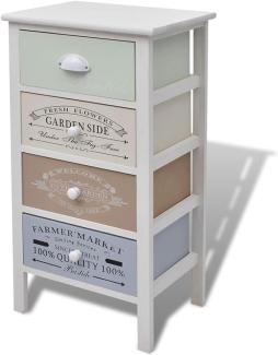 vidaXL Beistellschrank mit 4 Schubladen Französischer Stil Holz 242877