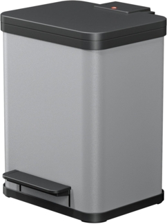 Hailo 'Öko Plus M' Treteimer, Stahlblech, Silber, 17 Liter