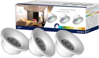 Müller Licht tint LED Einbauleuchte 3er Set weiß Ø 9 cm RGBW Smart