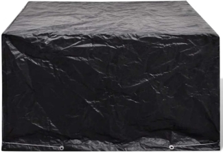 vidaXL Gartenmöbel-Abdeckung mit 8 Ösen, Polyethylen schwarz, 172 x 113 x 73 cm