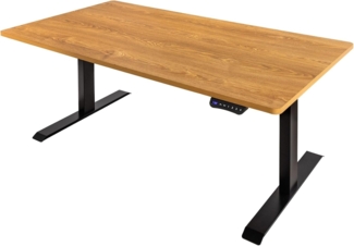 riess-ambiente Schreibtisch OAK DESK 160cm natur / schwarz (Einzelartikel, 1-St), Büro · höhenverstellbar · Home Office · Industrial
