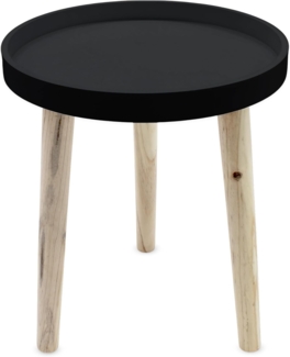 Spetebo Beistelltisch Beistelltisch 30 x 36 cm - schwarz (Stück, 1-St, Beistelltisch), kleiner Tisch zum Zustellen oder Dekorieren