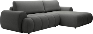 Vente-unique - Ecksofa mit Schlaffunktion - Ecke rechts - Stoff - Grau - FRIDORA