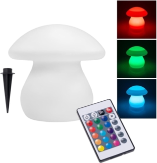 IC Gardenworld LED Dekofigur Solar Dekoleuchte für den Garten mit RGB Farbwechsel Licht, LED fest integriert, weiß, bunt, wetterfest