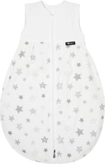 Alvi Mäxchen Sommer Schlafsack light Exklusiv, Silver Stars Silbergrau, 100