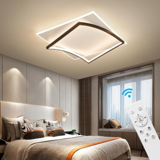 Eurotondisplay LED Deckenleuchte LED Deckenleuchte Fernbedienung Helligkeit einstellbar schwarz weiß, LED fest integriert, Stufenlos einstellbar, Tageslichtweiß, Warmweiß, Farbwechsler, Neutralweiß, Mit Fernbedienung Lichtfarbe und Helligkeit einstellbar