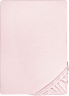 biberna Feinjersey-Spannbetttuch 0077144, rose, 1 x 180 x 200 cm - 200x200 cm