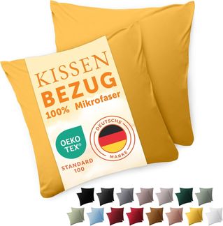 Blumtal Kissenbezüge aus gebürstetem Mikrofaser-Gewebe, (2 Stück), mit Reißverschluss oder Verschlusslasche