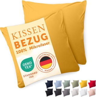 Blumtal Kissenbezüge aus gebürstetem Mikrofaser-Gewebe, (2 Stück), mit Reißverschluss oder Verschlusslasche