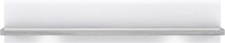 FORTE Attention Wandpaneel mit LED Beleuchtung, Holzwerkstoff, Grau/Weiß, 140 x 29 x 24 cm