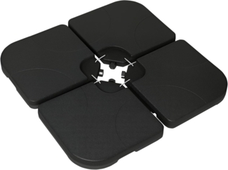 Outsunny Schirmhalter für Sonnenschirmständer, befüllbar, wetterbeständig, für Stöcke bis Ø 35 mm, Set, 4 tlg, Gewichtsplatte