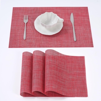 Simurq Platzset - Tischsets Abwaschbar / Rutschfest und Waschbar, (Platzdeckchen in 45x30 cm - Tischunterlage -, 4-St, Set mit 4 oder 6 Tischsets), Tischuntersetzer für Esszimmer und Küche