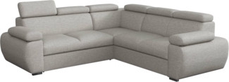Ecksofa Boston Maxi mit Schlaffunktion, Bettkasten, Einstellbare Kopfstützen (Aragon 80, 2rR2P)