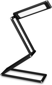 kwmobile Schreibtischlampe LED Aluminium Tischlampe mit Schwenkkopf - Akku Leselampe faltbar