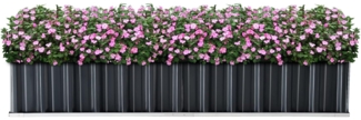 Pflanzbeet Zevenaar 174x90x30cm Stahl Anthrazitgrau [en. casa]