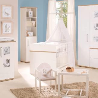 Babymöbel-Set \"Pia\" – 2-teilig, inkl. Kombi-Bett 70 x 140 cm & breiter Wickelkommode, weiß