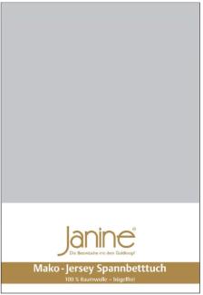 Janine Mako Jersey Spannbetttuch Bettlaken 140-160x200 cm OVP 5007 18 silber