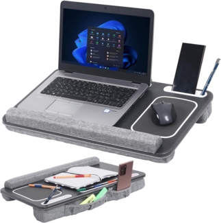 RICOO Laptoptisch LA0018, Laptop-Kissen mit Mauspad Laptop-Ständer Notebook Knietablett Holz