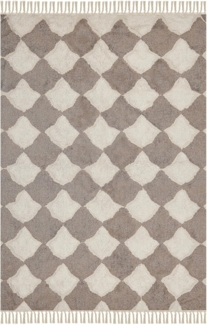 Teppich Baumwolle braun beige 160 x 230 cm SINOP