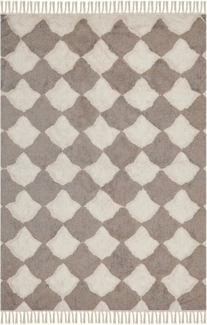 Teppich Baumwolle braun beige 160 x 230 cm SINOP