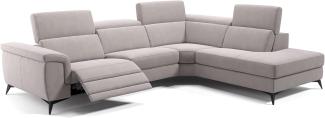 Sofanella Ecksofa AMARO Sofalandschaft Funktionssofa Stoff in Hellgrau M: 308 Breite x 108 Tiefe