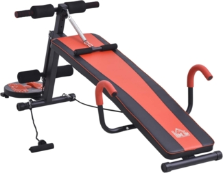 HOMCOM Bauchtrainer Sit-Up-Bank verstellbar