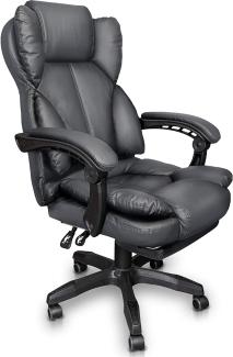 Schreibtischstuhl Bürostuhl Gamingstuhl Racing Chair Chefsessel mit Fußstütze Dunkelgrau