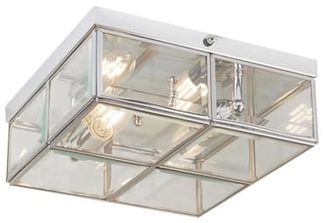 Licht-Erlebnisse Deckenleuchte BRÄUNLINGEN, ohne Leuchtmittel, Bauhaus Deckenlampe Metall Glas Chrom Esszimmer Lampe